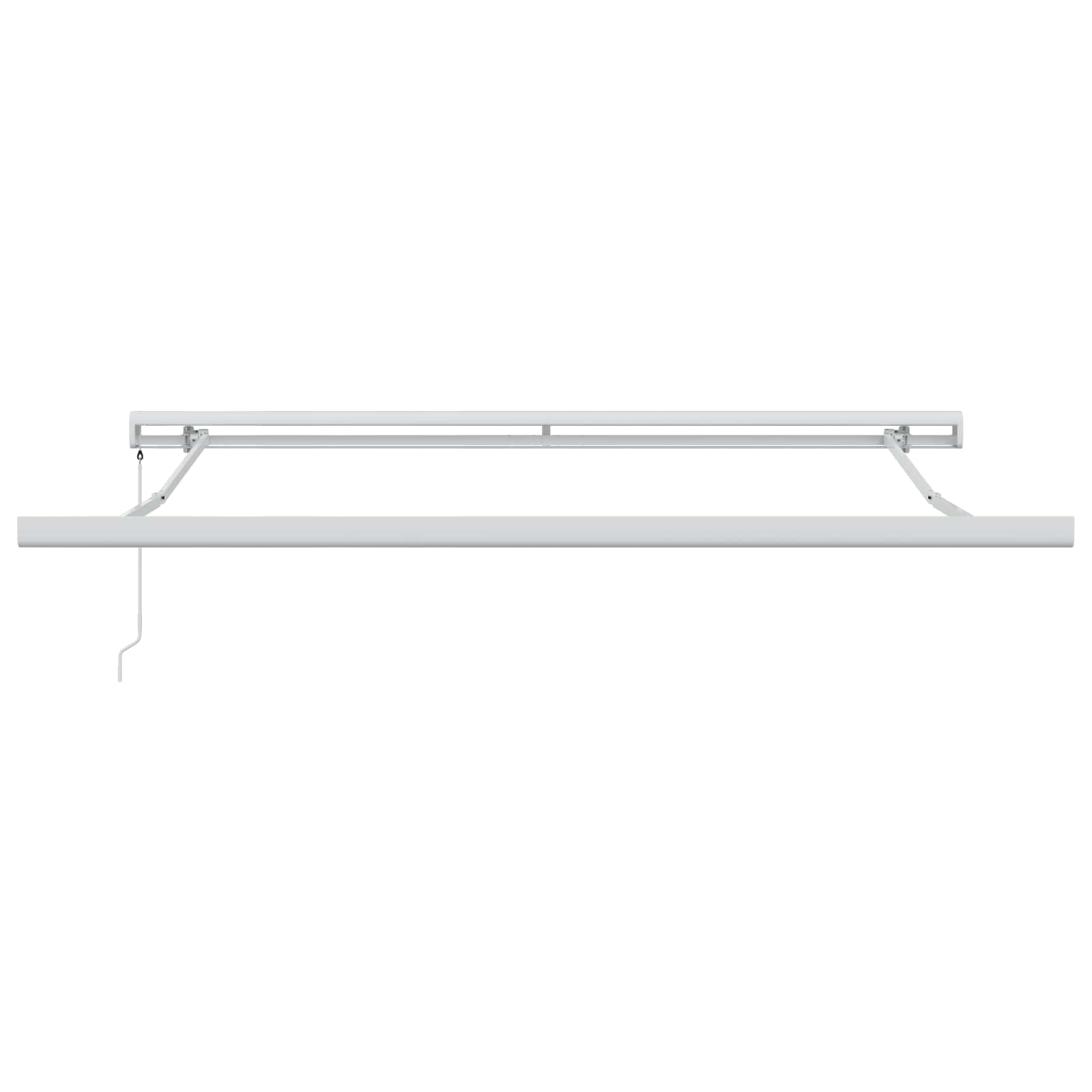 Einziehbare Markise Hellgrau 300 x 250 cm Stoff und Metall