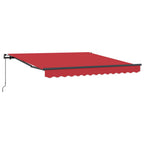 Einziehbare Markise Rot 300 x 250 cm Polyester und Stahl