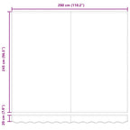 Einziehbare Markise Rot 300 x 250 cm Polyester und Aluminium