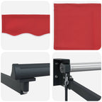 Markise Rot 300 x 250 x 165 cm Polyester