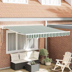 Markise Grün und Weiß 300 x 250 x 165 cm Polyester