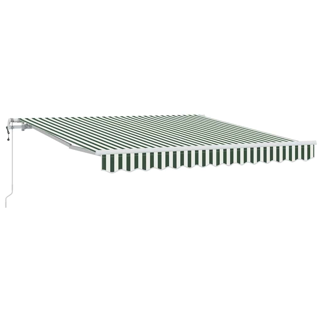 Elektrische ausziehbare Markise Grün und Weiß 300 x 250 cm