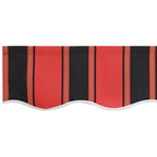 Markise Rot und Schwarz 350 x 250 x 165 cm Polyester