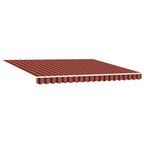 Einziehbare Markise Rot und Schwarz 350 x 250 cm Stoff