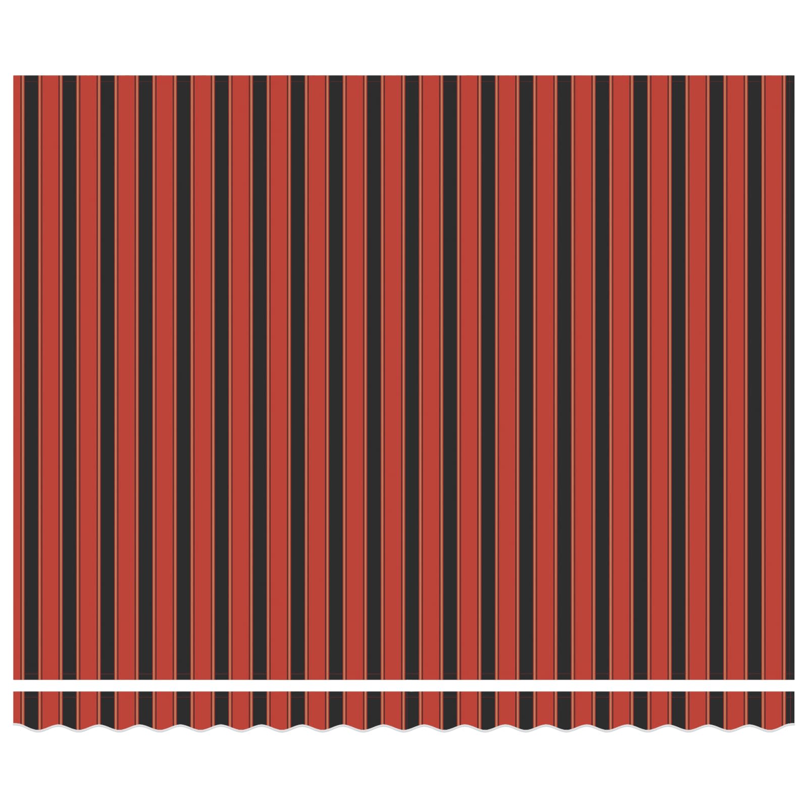 Einziehbare Markise Rot und Schwarz 350 x 250 cm Stoff