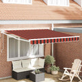 Markise Orange und Braun 350 x 250 x 165 cm Polyester