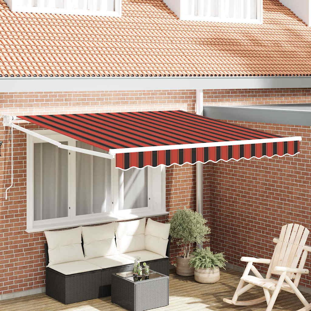 Markise Orange und Braun 350 x 250 x 165 cm Polyester