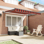 Markise Rot und Schwarz 350 x 250 x 165 cm Polyester