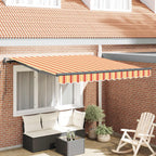 Einziehbare Markise Gelb und Orange 350 x 250 cm