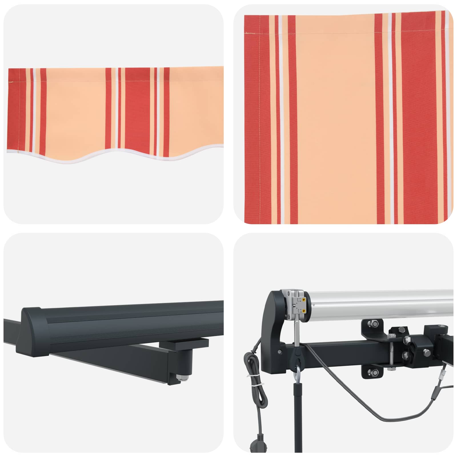 Markisenstoff Gelb und Orange 350 x 250 cm Polyester
