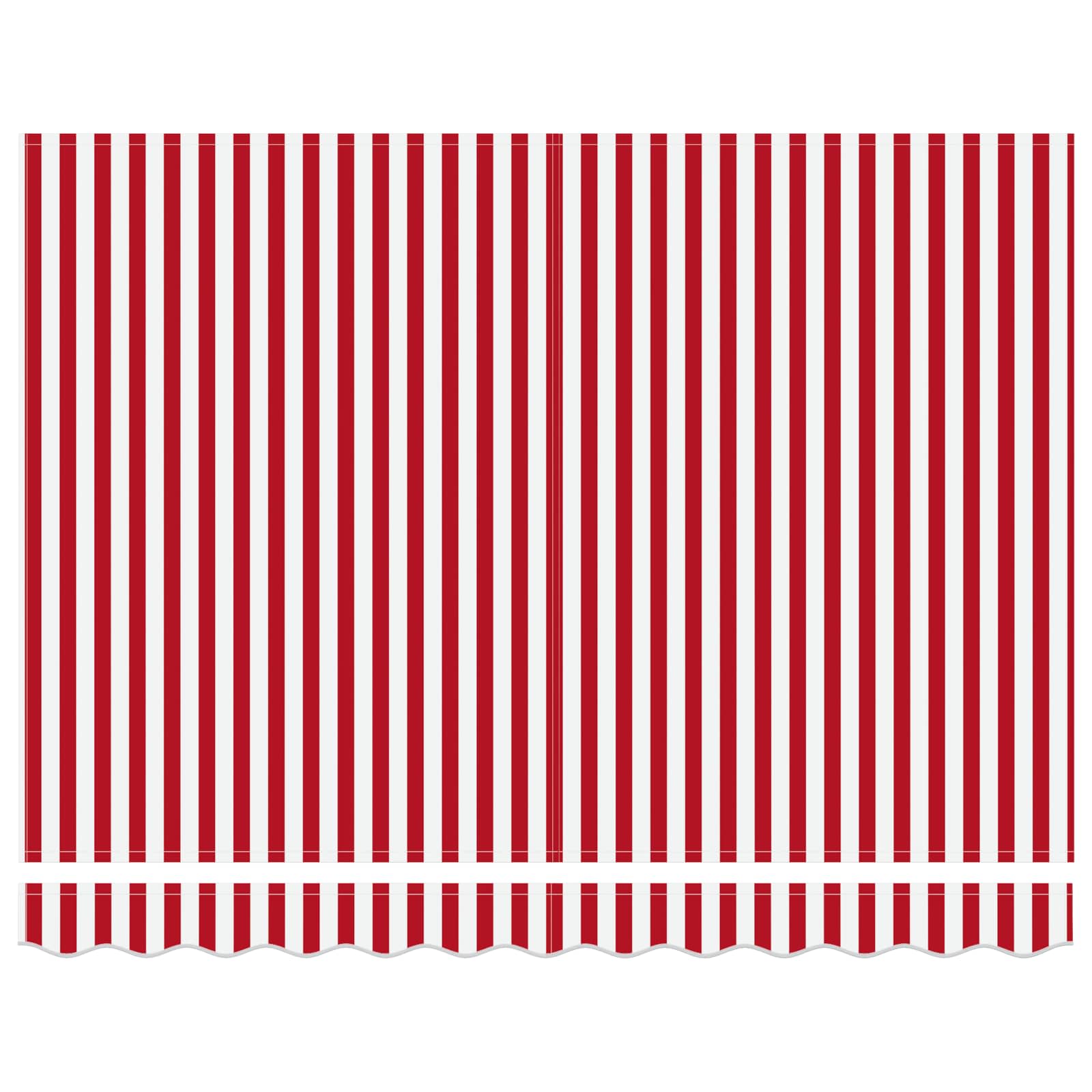 Einziehbare Markise Rot und Weiß 350 x 250 cm Stoff
