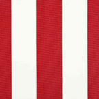 Einziehbare Markise Rot und Weiß 350 x 250 cm