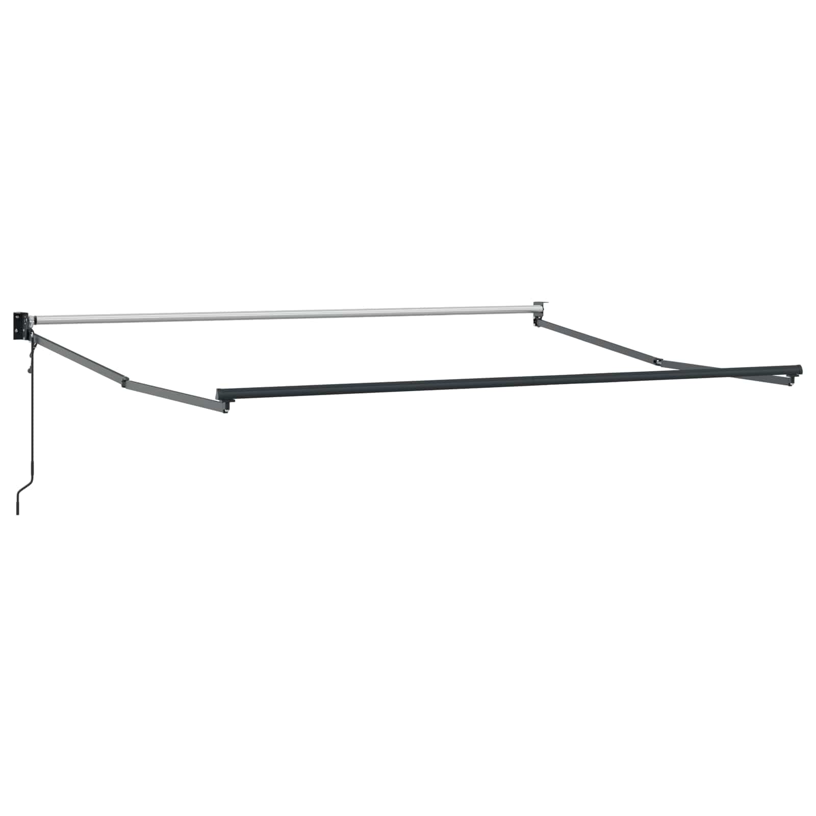 Einziehbare Markise Rot und Weiß 350 x 250 cm