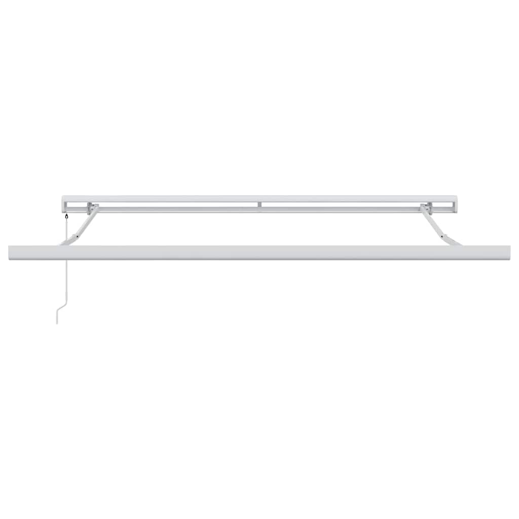 Einziehbare Markise Rot und Weiß 350 x 250 cm Stoff und Metall