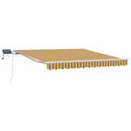 Einziehbare Markise Mehrfarbig 350 x 250 cm Stoff und Stahl