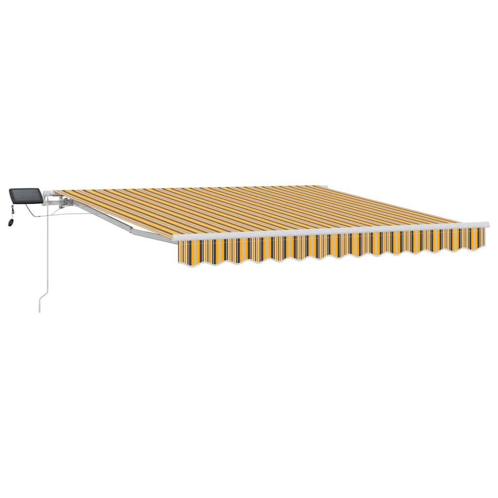 Einziehbare Markise Mehrfarbig 350 x 250 cm Stoff und Stahl