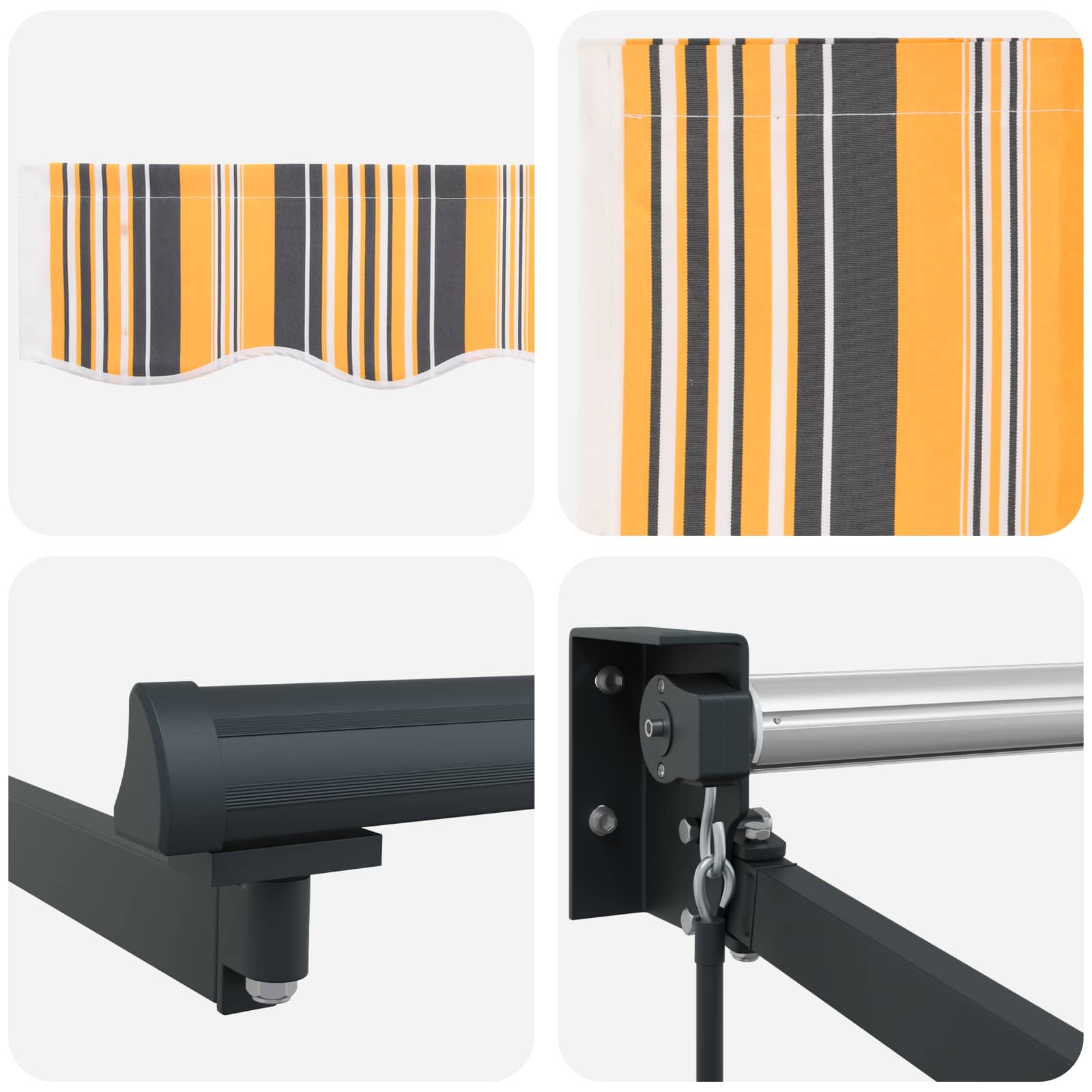 Einziehbare Markise Mehrfarbig 350 x 250 cm