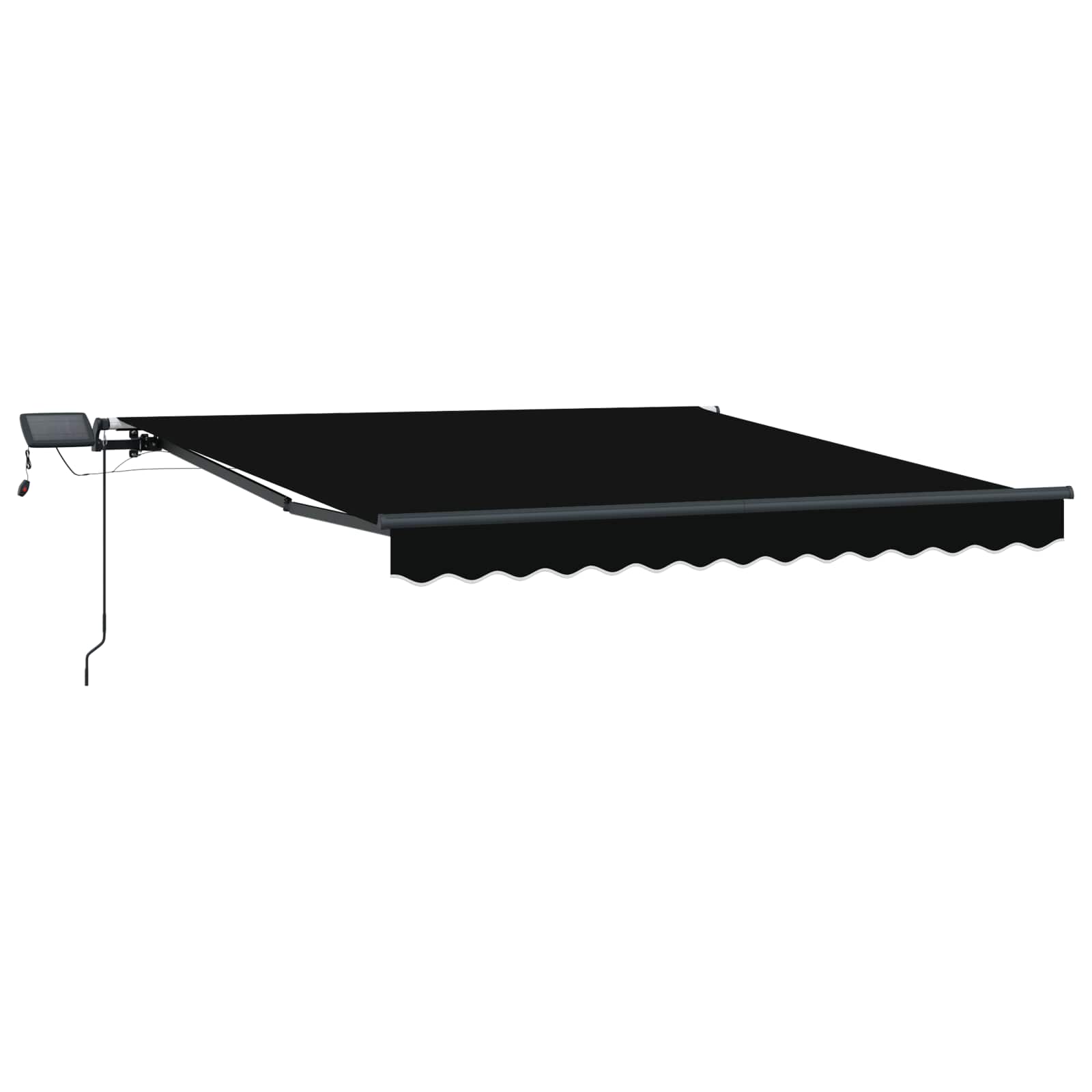 Einziehbare Markise Schwarz 350 x 250 cm Stoff