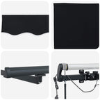 Markisenstoff Schwarz 350 x 250 cm Polyester