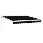 Markise Schwarz 350 x 250 cm Polyester und Aluminium