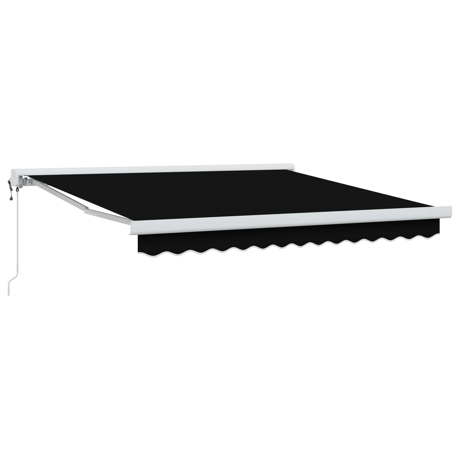 Markise Schwarz 350 x 250 cm Polyester und Aluminium