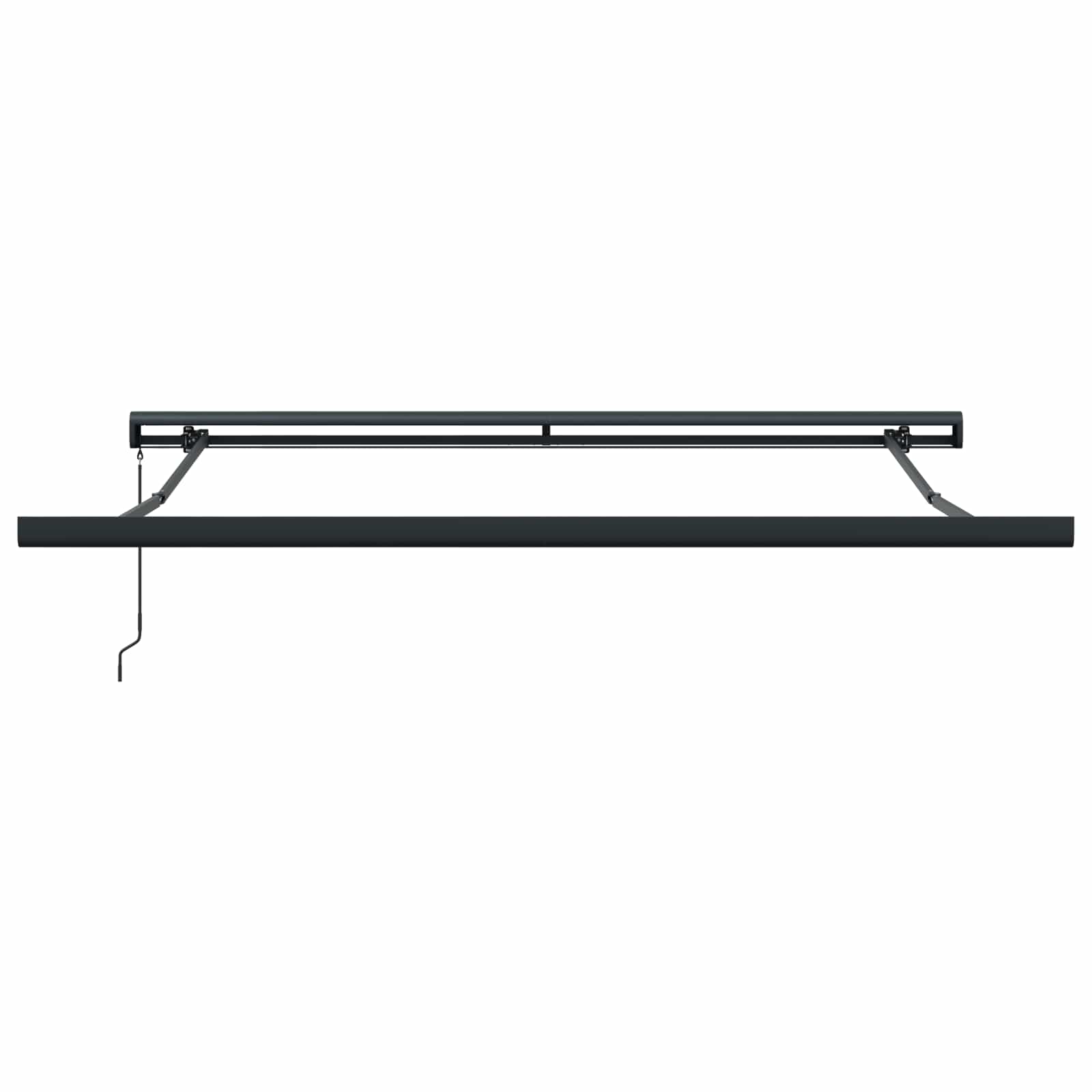 Einziehbare Markise Schwarz 350 x 250 cm Stoff und Metall