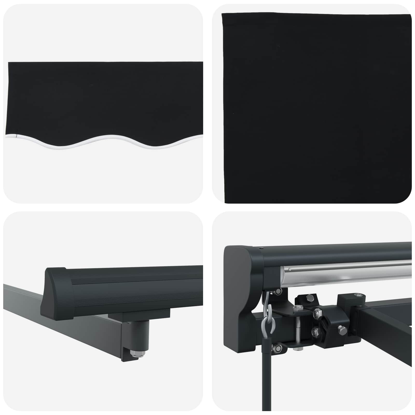 Markisenrahmen Schwarz 350 x 250 cm