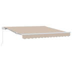 Einziehbare Markise Beige 350 x 250 cm Polyester und Aluminium