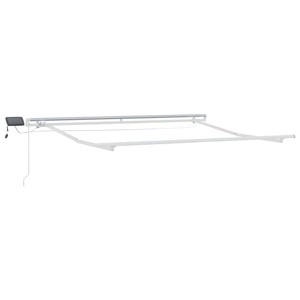Einziehbare Markise Beige 350 x 250 cm Stoff und Stahl