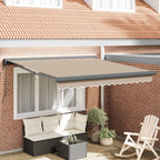 Markise Beige 350 x 250 cm Polyester und Aluminium