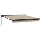 Markise Beige 350 x 250 cm Polyester und Aluminium