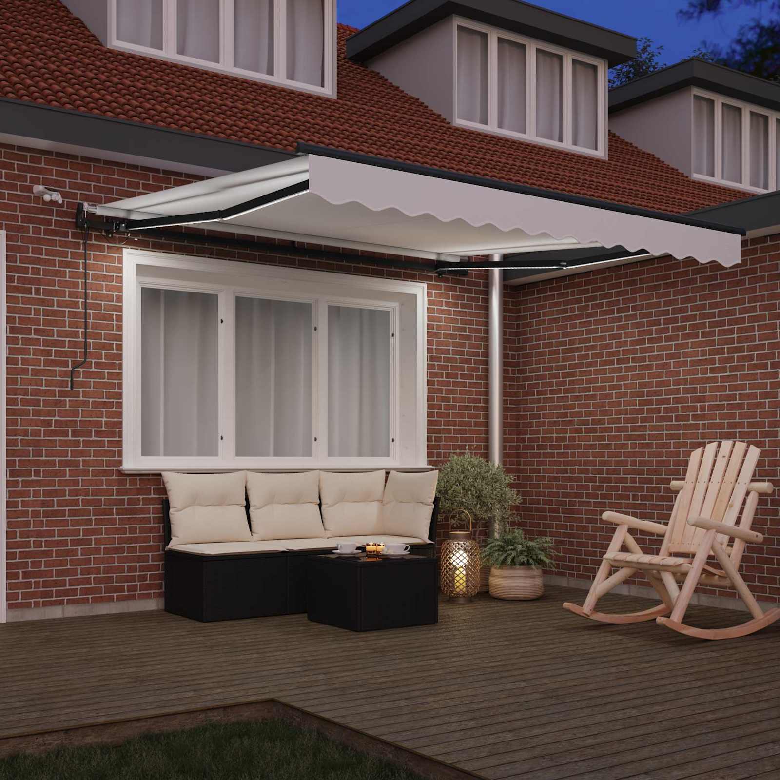 Markisenstoff Weiß 350 x 250 cm Polyester