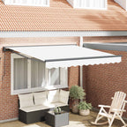 Markisenrahmen Weiß 350 x 250 cm Polyester mit PU-Beschichtung