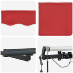 Markisenstoff Rot 350 x 250 cm Polyester