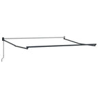 Einziehbare Markise Rot 350 x 250 cm Polyester und Aluminium