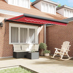 Markise Rot 350 x 250 x 165 cm Polyester und Aluminium