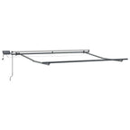 Einziehbare Markise Grün und Weiß 350 x 250 cm Stoff