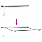 Einziehbare Markise Grün und Weiß 350 x 250 cm Stoff