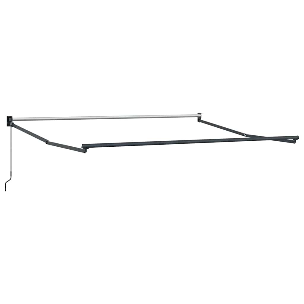Einziehbare Markise Grün und Weiß 350 x 250 cm