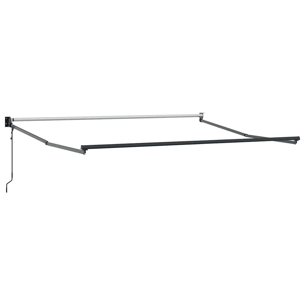 Einziehbare Markise Grün und Weiß 350 x 250 cm