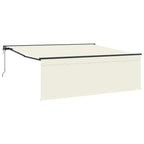 Einziehbare Markise Creme 400 x 300 cm Polyester und Aluminium