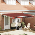 Einziehbare Markise Orange und Braun 400 x 300 cm