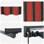 Markisenrahmen Orange und Schwarz 400 x 300 cm