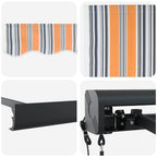 Markise Mehrfarbig 400 x 300 cm Polyester und Aluminium