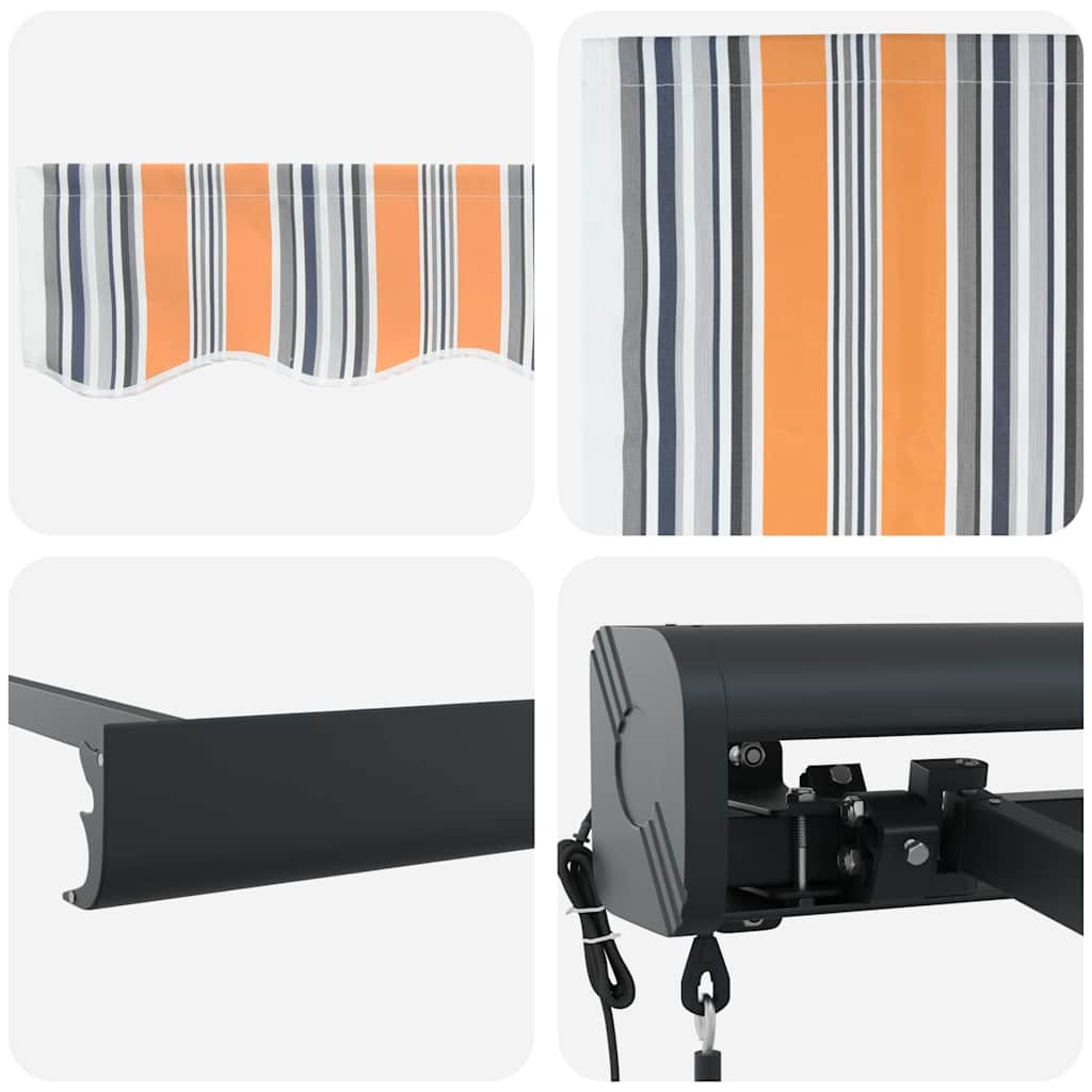 Markise Mehrfarbig 400 x 300 cm Polyester und Aluminium