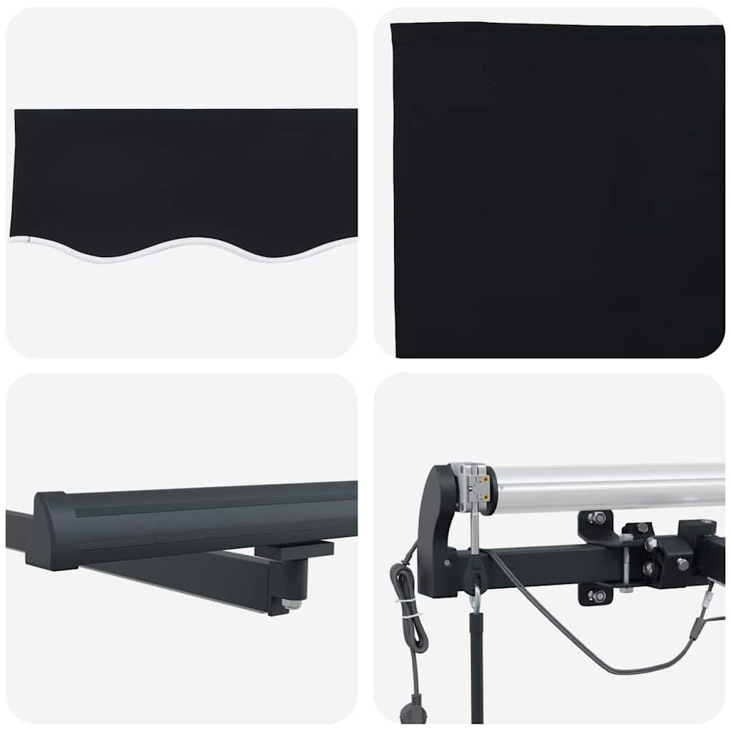 Markisenstoff Schwarz 400 x 300 cm Polyester