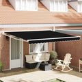 Einziehbare Markise Schwarz 400 x 300 cm