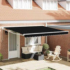 Einziehbare Markise Schwarz 400 x 300 cm