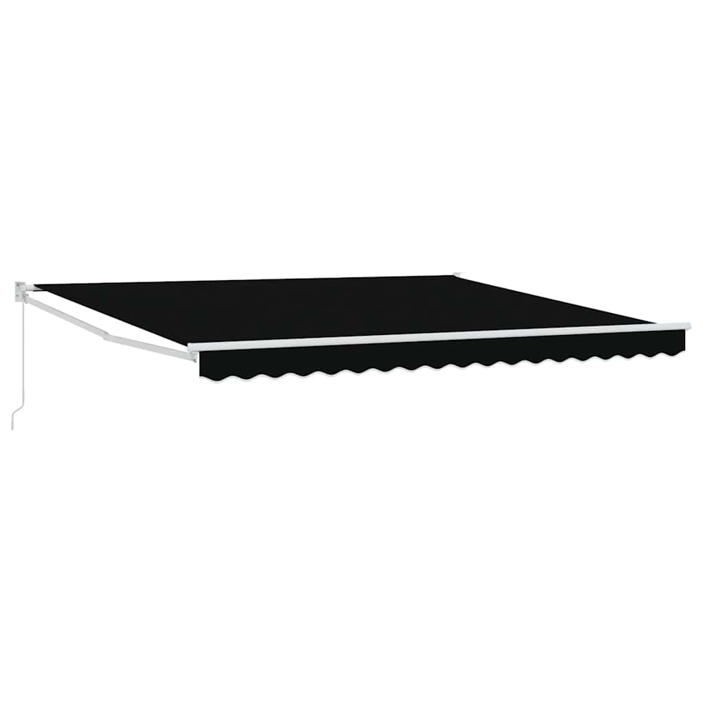 Einziehbare Markise Schwarz 400 x 300 cm