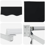Einziehbare Markise Schwarz 400 x 300 cm